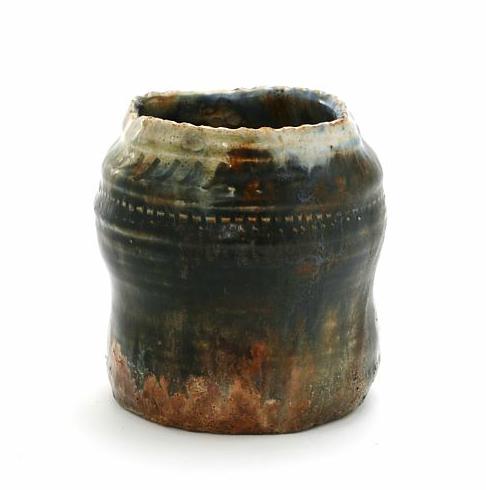 stoneware-vase-the-upper-rim-with-embossed-relief-pattern