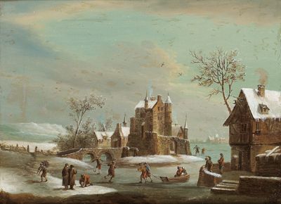 winter-landscape-with-ice-skaters