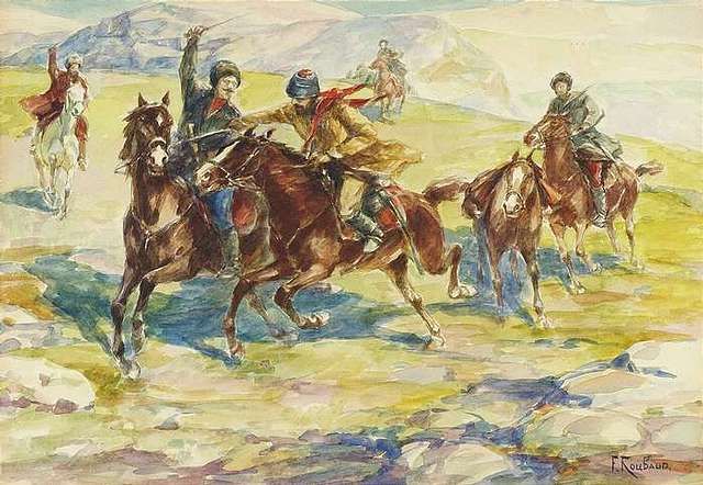 cherkesses-on-horseback-in-mountainous-landscape