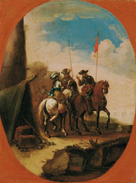 accampamento-militare-con-cavalieri