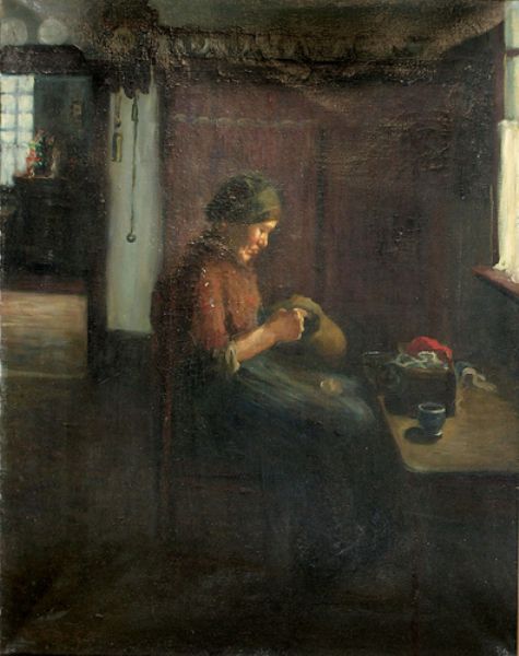 interieur-mit-nahender-frau