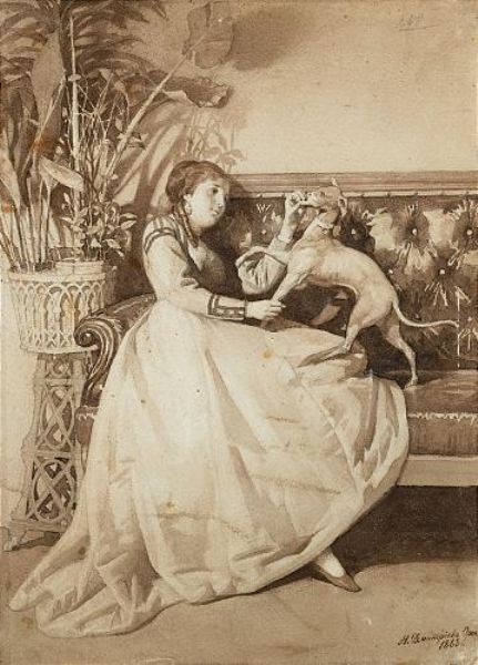 lady-playing-with-her-dog