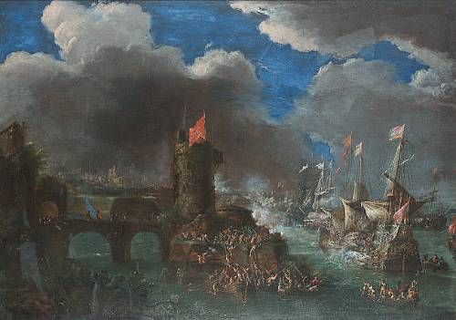soldiers-defending-a-coastal-town-from-enemy-ships