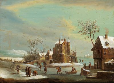 winter-landscape-with-ice-skaters
