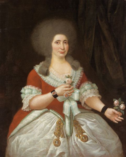 portrait-of-an-elegant-lady-in-a-red-dress-holding-roses-in-her-hands