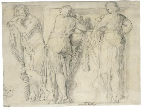 design-for-a-frieze-with-three-caryatids-and-a-sketch-of-the-head-of-a-dog