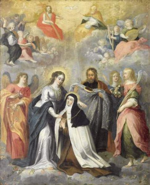 la-vierge-remettant-un-collier-a-sainte-therese-d-avila