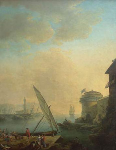 scene-de-port-mediterraneen-avec-un-marchand