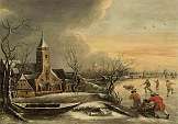 winterlandschaft-mit-schlittschuhlaufern