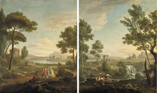 an-italianate-river-landscape-with-a-ruin-with-musicians-and-dancers-in-the-foreground-and-an-italianate-landscape-with-young