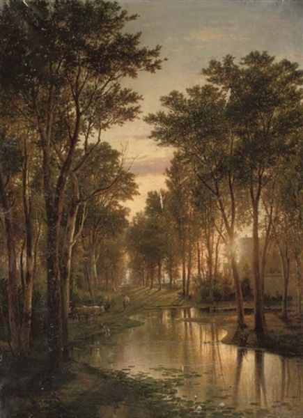 cattle-watering-by-the-river-s-edge-at-dusk