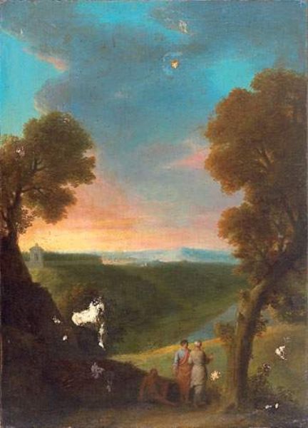 personnages-vetus-a-l-antique-devant-un-paysage-de-riviere