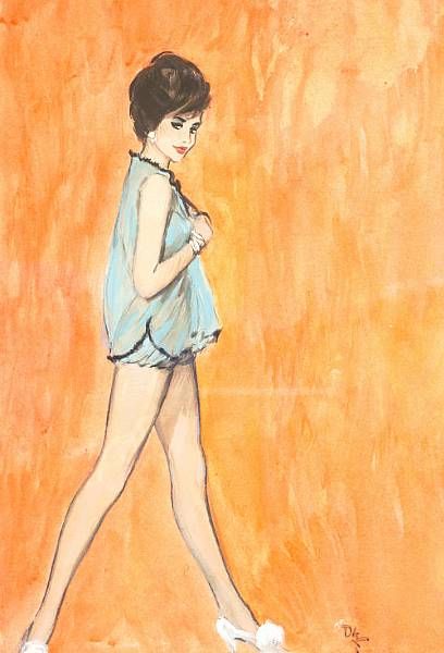 lady-wearing-blue-negligee
