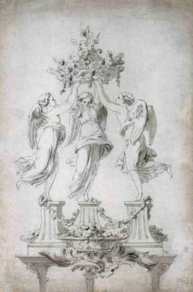 trois-anges-portant-un-panier-fleuri
