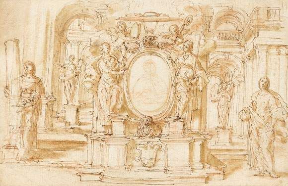 medaillon-dans-un-decor-d-allegories