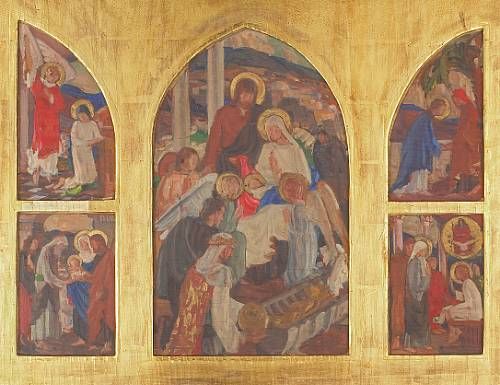 preliminary-studies-for-a-triptych-in-santa-sabina-dominican-sisters-san-rafael-1938