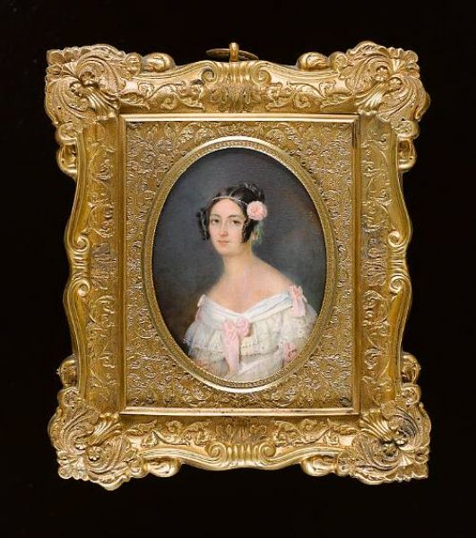 a-lady-wearing-white-dress-with-layered-lace-collar-and-adorned-with-a-number-of-pink-ribbon-bows