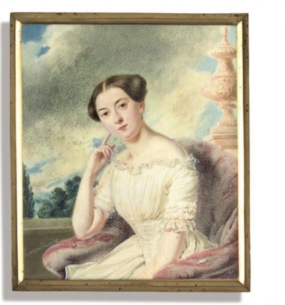 princess-golitsyna-in-white-dress-with-frilled-collar-and-sleeves-smocked-bodice-seated-in-red-velvet-chair-leaning-on-her-ri