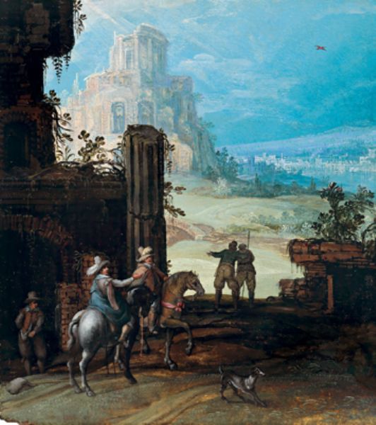 horseman-in-a-ruined-landscape