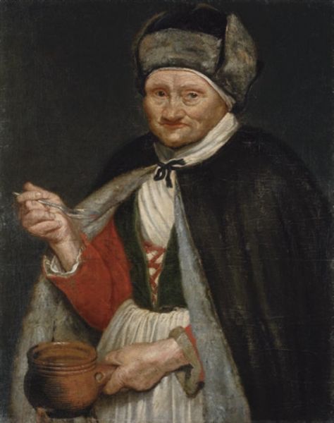 an-allegory-of-taste-portrait-of-a-lady-half-length-in-a-black-fur-lined-cape-holding-a-silver-spoon-and-terracotta-bowl