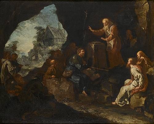 a-monk-preaching-to-a-pilgrim-at-the-mouth-of-a-cave-and-the-death-of-a-domenican-nun