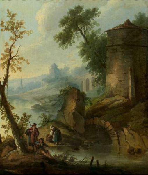pecheurs-au-pied-d-une-tour-et-d-un-aqueduc