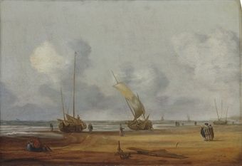 a-coastal-landscape-with-fishing-boats-beached-at-low-tide-a-coastal-landscape-with-fishing-boats-beached-at-low-tide