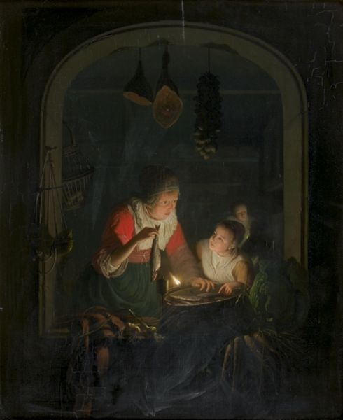une-cuisiniere-preparant-des-poissons-a-l-embrasure-d-une-fenetre