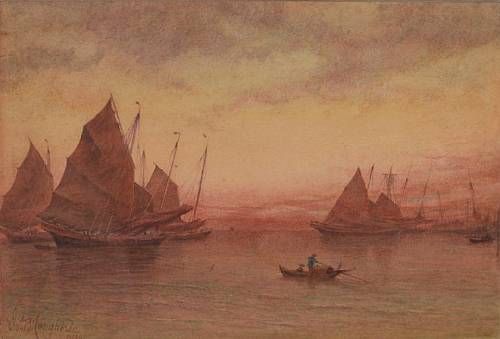 hong-kong-junks-at-sunset