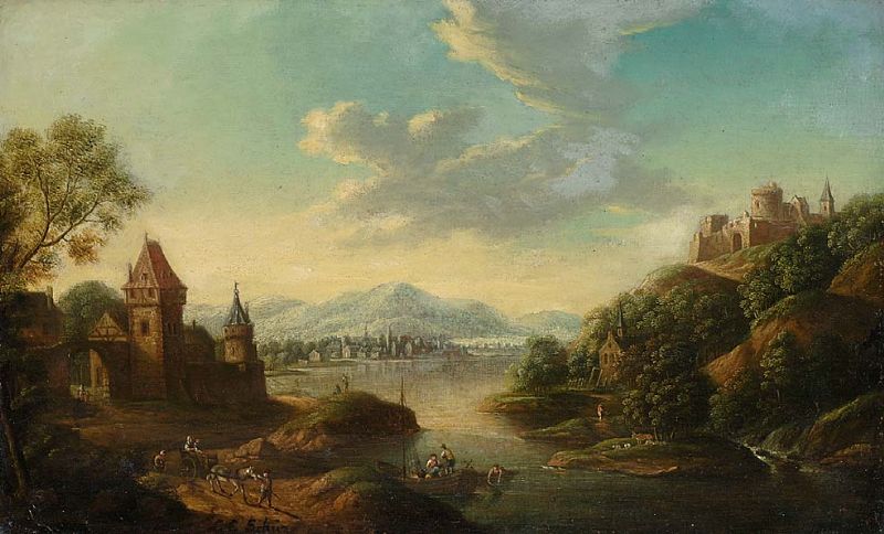 landschaft-mit-festung-und-fluss