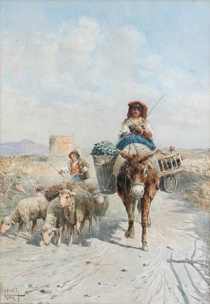 peasants-with-their-flock-of-sheep-on-a-country-path