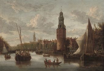 the-oude-schans-canal-with-the-tower-of-montelbaan-amsterdam