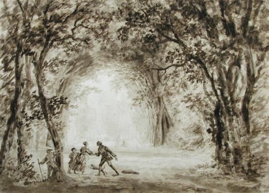 figures-in-an-avenue-leading-to-an-ornamental-fountain-with-the-collector-s-mark-of-emile-calando-bottom-left