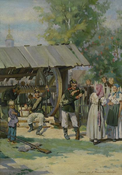 soldiers-resting-by-the-well