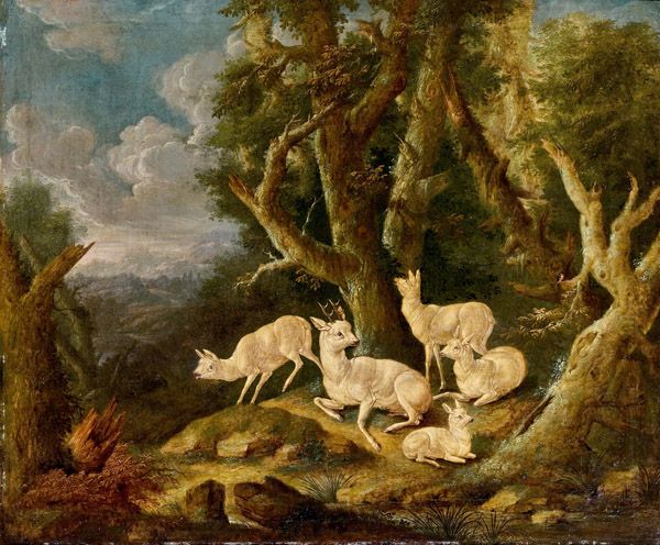 jagdstuck-mit-wei-er-hirschfamilie