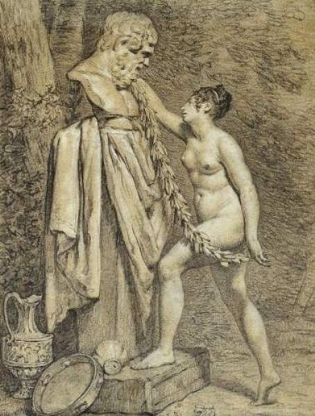 une-vestale-couronnant-une-statue-de-bacchus