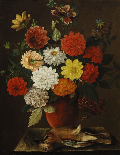 flower-still-life-with-a-eurasian-jay