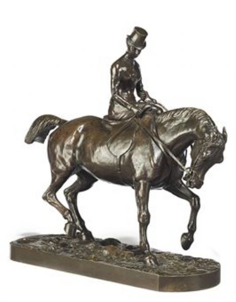 amazone-jument-piaffant-lady-riding-side-saddle