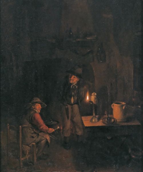 interior-lit-by-a-candle