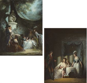 elegant-figures-in-a-park-and-a-surprise-visit