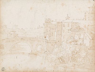 view-of-a-roman-fortress-at-the-river-banks-of-the-tiber