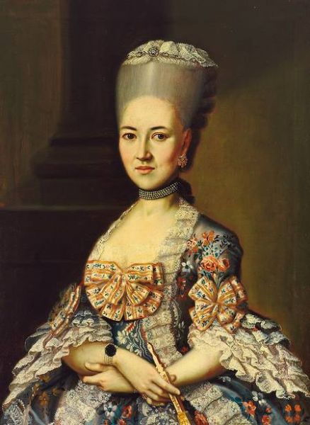 portrait-einer-vornehmen-jungen-frau-im-prachtigen-habit-der-zeit