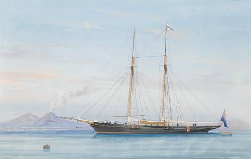 a-large-2-masted-racing-schooner-of-the-royal-dorset-yacht-club-lying-in-the-bay-of-naples