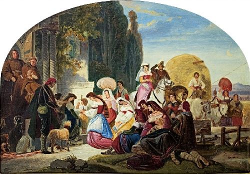peasants-from-the-campagna-at-an-entrance-to-a-cloister