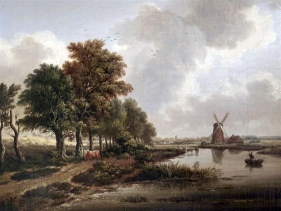 cattle-and-windmill-in-a-landscape