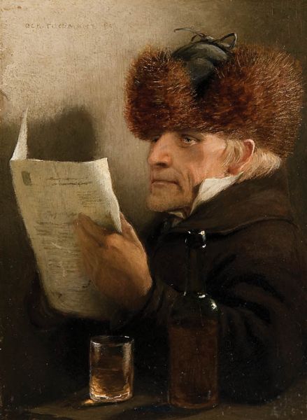a-man-with-fur-hat-in-an-interior-reading-a-letter-and-having-a-drink