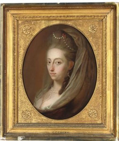 portrait-of-a-lady-head-and-shoulders-in-a-white-veil-and-pearls