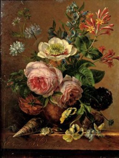 an-exuberant-flower-still-life-on-a-marble-ledge