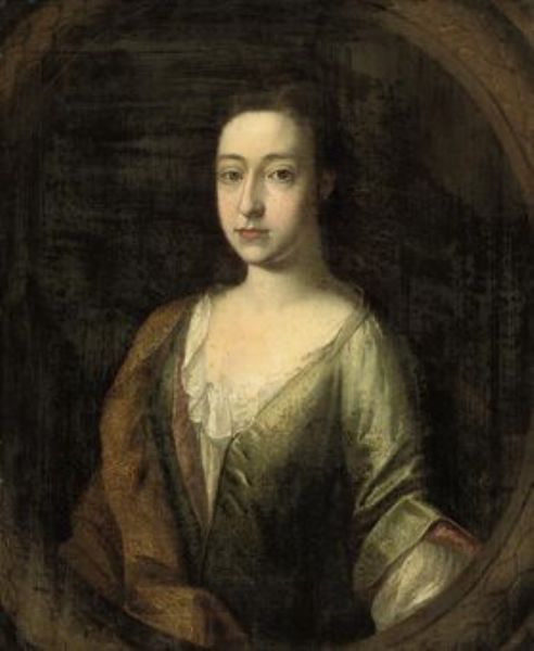 portrait-of-margaret-frank-lady-standish-half-length-in-a-green-silk-dress-and-rust-wrap-in-a-sculpted-cartouche