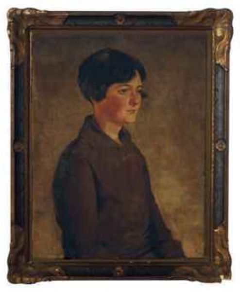 portrait-of-a-girl-wearing-a-brown-dress